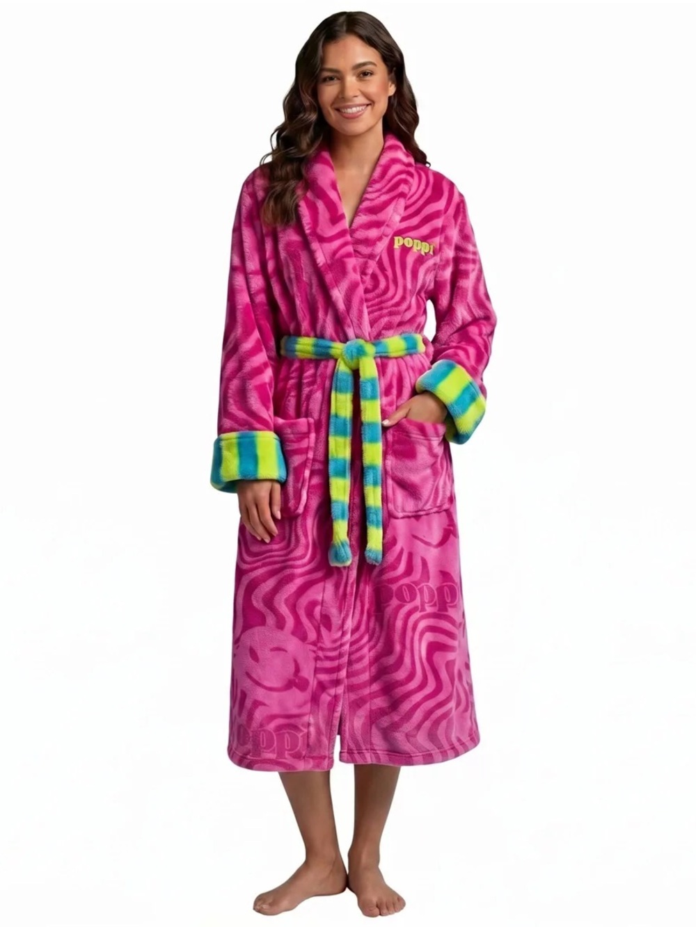 Poppi Bath Robe Pink - Picture 10 of 13